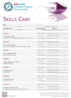 ecdl skillscard